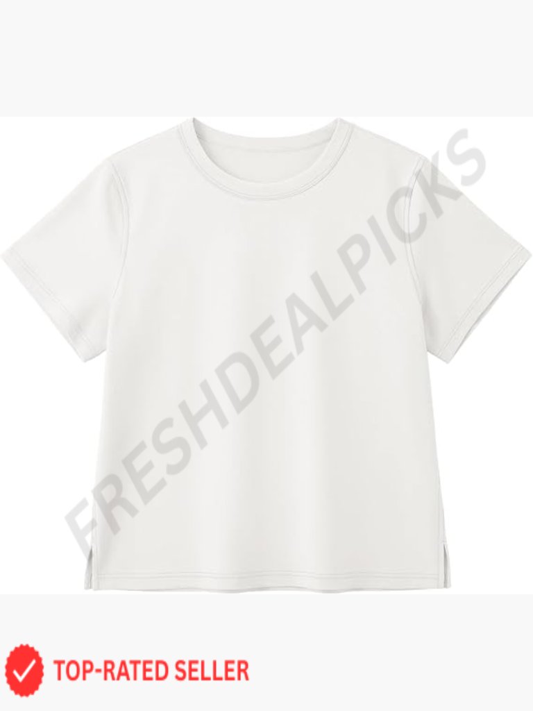 Short Sleeve Crewneck TShirts Cotton Basic Tees Summer Casual Solid Crop Tops
